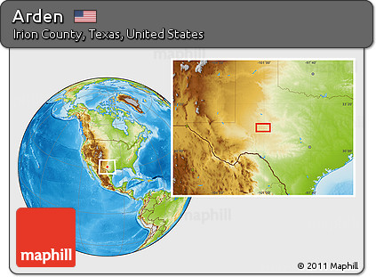 Physical Location Map of Arden