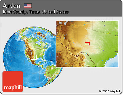 Physical Location Map of Arden
