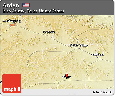 Physical Panoramic Map of Arden