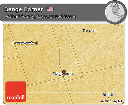 Physical 3D Map of Benge Corner