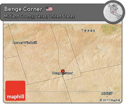 Satellite 3D Map of Benge Corner