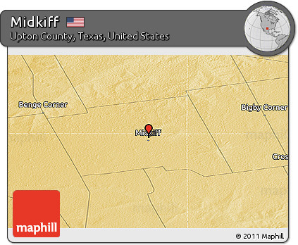 Physical Panoramic Map of Midkiff