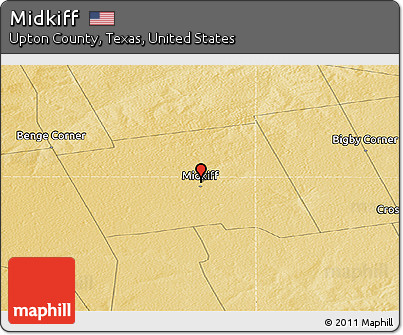 Physical Panoramic Map of Midkiff