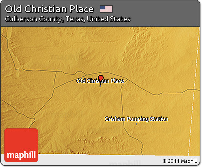 Physical 3D Map of Old Christian Place
