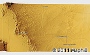 Physical 3D Map of the area around 31° 39' 38" N, 104° 28' 29" W