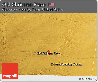 Physical Panoramic Map of Old Christian Place
