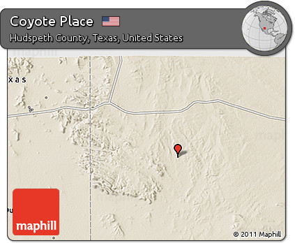 Shaded Relief 3D Map of Coyote Place