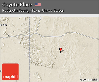Shaded Relief 3D Map of Coyote Place