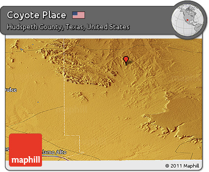 Physical Panoramic Map of Coyote Place