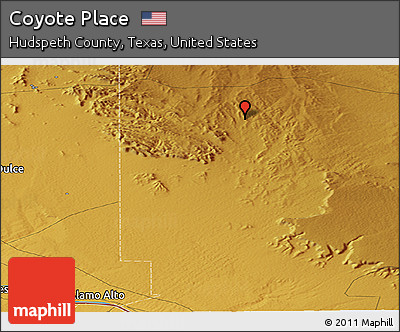 Physical Panoramic Map of Coyote Place