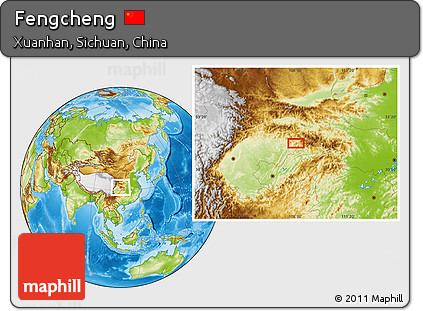 Physical Location Map of Fengcheng