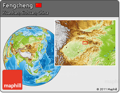 Physical Location Map of Fengcheng