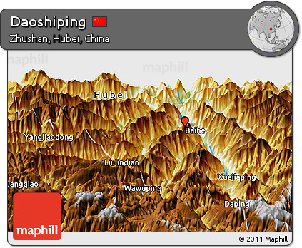 Physical Panoramic Map of Daoshiping