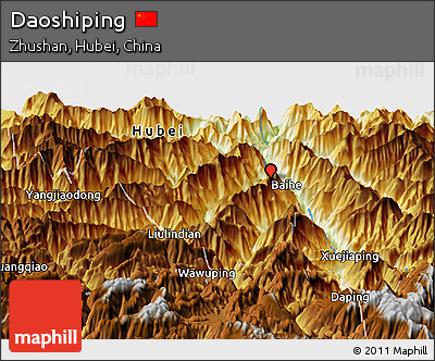Physical Panoramic Map of Daoshiping