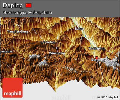 Physical Panoramic Map of Daping