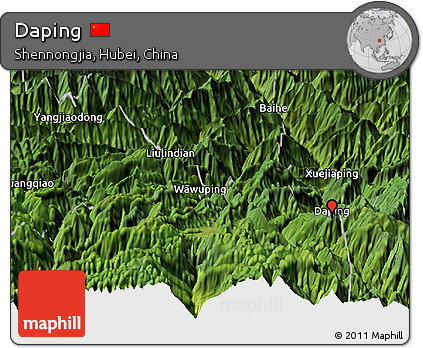 Satellite Panoramic Map of Daping