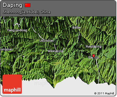 Satellite Panoramic Map of Daping