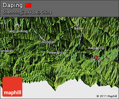 Satellite Panoramic Map of Daping
