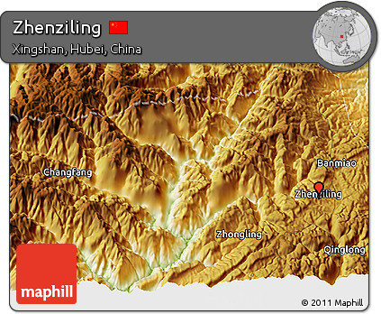 Physical 3D Map of Zhenziling