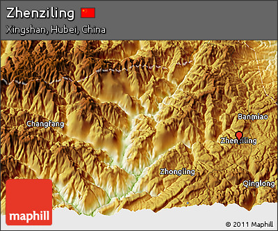 Physical 3D Map of Zhenziling