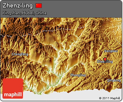 Physical 3D Map of Zhenziling
