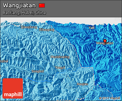 Political 3D Map of Wangjiatan
