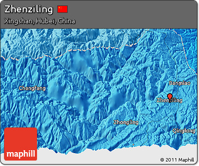 Political 3D Map of Zhenziling