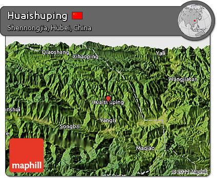 Satellite 3D Map of Huaishuping
