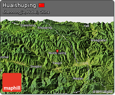 Satellite 3D Map of Huaishuping