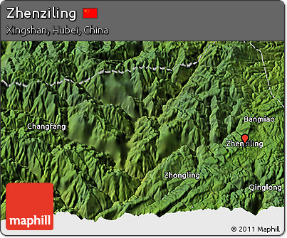 Satellite 3D Map of Zhenziling