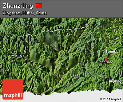 Satellite 3D Map of Zhenziling