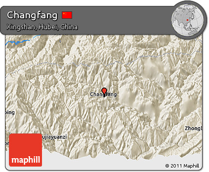 Shaded Relief 3D Map of Changfang