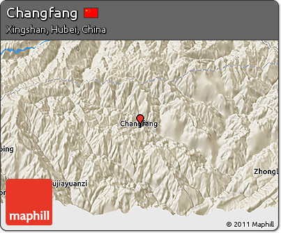 Shaded Relief 3D Map of Changfang