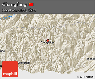 Shaded Relief 3D Map of Changfang