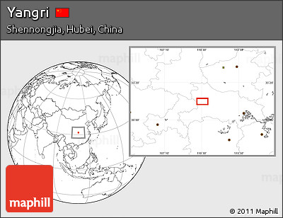 Blank Location Map of Yangri