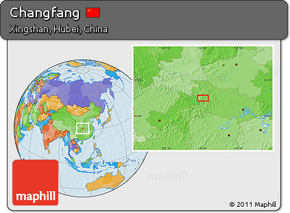 Political Location Map of Changfang