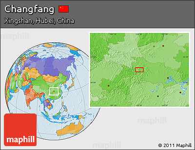 Political Location Map of Changfang