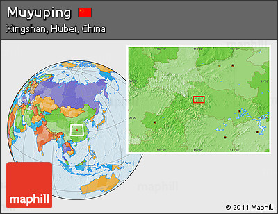 Political Location Map of Muyuping