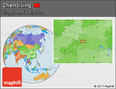 Political Location Map of Zhenziling