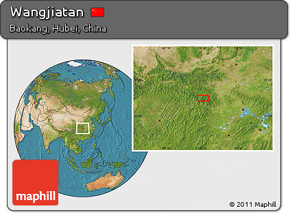 Satellite Location Map of Wangjiatan