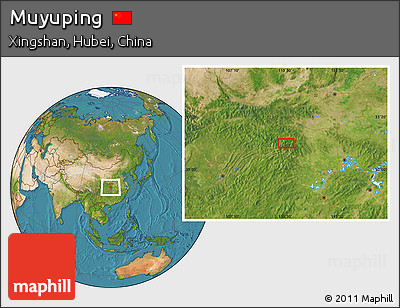Satellite Location Map of Muyuping