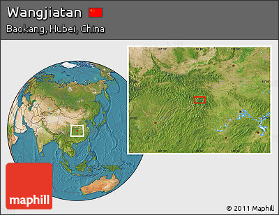 Satellite Location Map of Wangjiatan