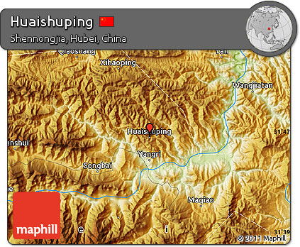 Physical Map of Huaishuping