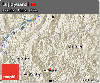 Shaded Relief Map of Lujiayuanzi