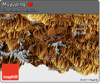 Physical Panoramic Map of Muyuping