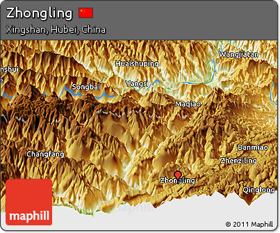 Physical Panoramic Map of Zhongling