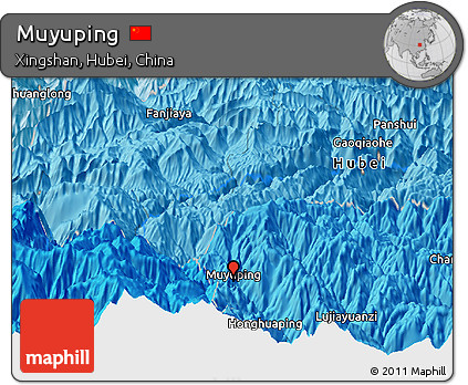 Political Panoramic Map of Muyuping