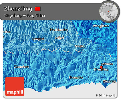 Political Panoramic Map of Zhenziling