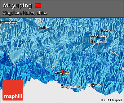 Political Panoramic Map of Muyuping