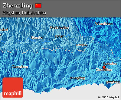 Political Panoramic Map of Zhenziling